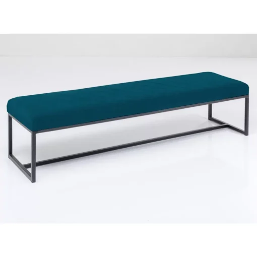 KARE Design Sitzbänke-Bank Smart Petrol Schwarz 150X40Cm
