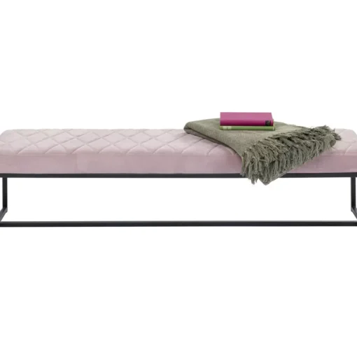 KARE Design Sitzbänke-Bank Smart Rosa Schwarz 150X40Cm