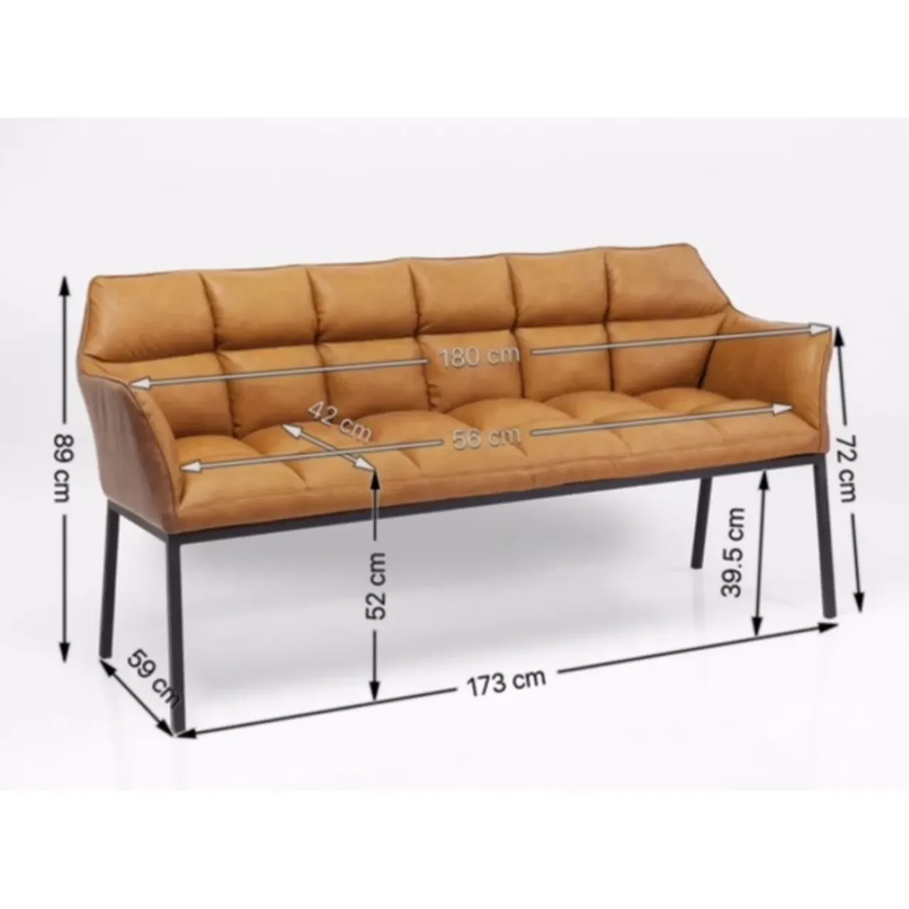 KARE Design Sitzbänke-Bank Thinktank Braun