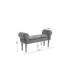 KARE Design Sitzbänke-Bank Wing Grau