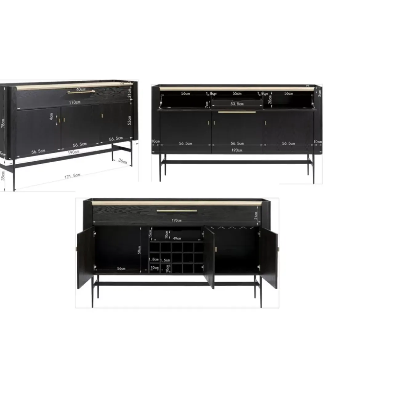 KARE Design Bars-Barschrank Milano 113X190