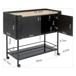 KARE Design Bars-Barwagen Milano 93X96