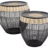 KARE Design Tische-Beistelltisch African Drums (2/Set)