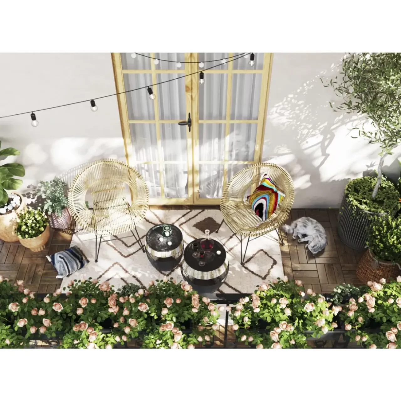 KARE Design Tische-Beistelltisch African Drums (2/Set)