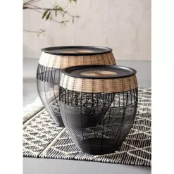 KARE Design Tische-Beistelltisch African Drums (2/Set)