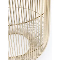 KARE Design Tische-Beistelltisch Beam Weiss Marmor Messing O32Cm