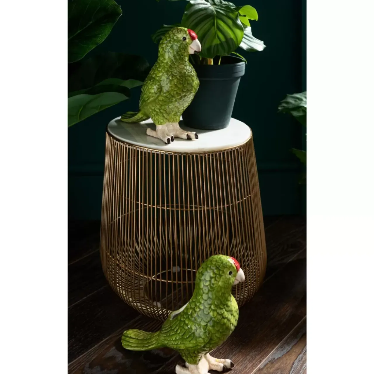 KARE Design Tische-Beistelltisch Beam Weiss Marmor Messing O32Cm