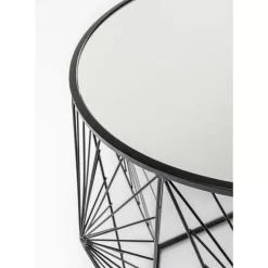 KARE Design Tische-Beistelltisch Cobweb Schwarz (2/Set)