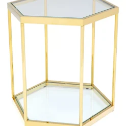 KARE Design Tische-Beistelltisch Comb Gold 55