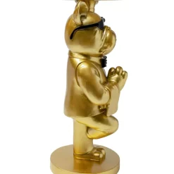 KARE Design Tische-Beistelltisch Cool Bulldog Tray Gold 34X55Cm