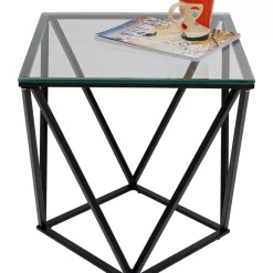 KARE Design Tische-Beistelltisch Cristallo Schwarz 50X50Cm