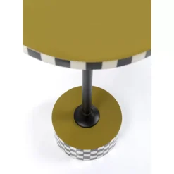 KARE Design Tische-Beistelltisch Domero Checkers Olive O25Cm