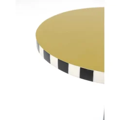 KARE Design Tische-Beistelltisch Domero Checkers Olive O25Cm