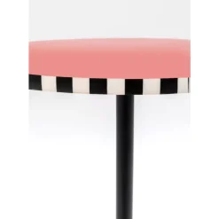 KARE Design Tische-Beistelltisch Domero Checkers Rot O40Cm