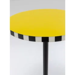 KARE Design Tische-Beistelltisch Domero Checkers Gelb O25Cm