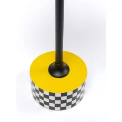 KARE Design Tische-Beistelltisch Domero Checkers Gelb O25Cm