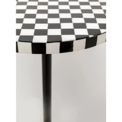 KARE Design Tische-Beistelltisch Domero Chess Schwarz Weis O25Cm