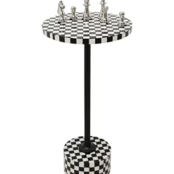 KARE Design Tische-Beistelltisch Domero Chess Schwarz Weis O25Cm