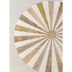 KARE Design Tische-Beistelltisch Domero Cirque Gold Weis O25Cm