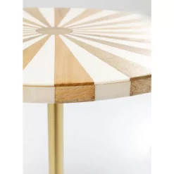 KARE Design Tische-Beistelltisch Domero Cirque Gold Weis O40Cm