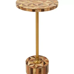 KARE Design Tische-Beistelltisch Domero Geo Braun O25Cm