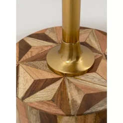 KARE Design Tische-Beistelltisch Domero Geo Braun O25Cm