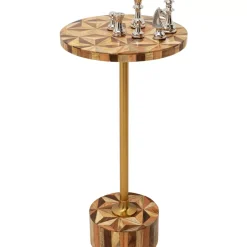 KARE Design Tische-Beistelltisch Domero Geo Braun O25Cm