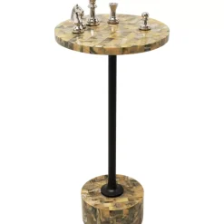 KARE Design Tische-Beistelltisch Domero Mosaic Grau O25Cm