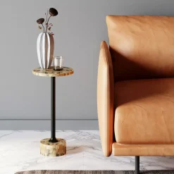 KARE Design Tische-Beistelltisch Domero Mosaic Grau O25Cm