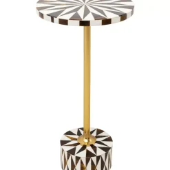 KARE Design Tische-Beistelltisch Domero Star Braun Weis O25Cm