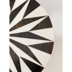 KARE Design Tische-Beistelltisch Domero Star Braun Weis O25Cm