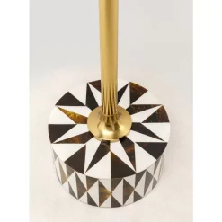 KARE Design Tische-Beistelltisch Domero Star Braun Weis O25Cm