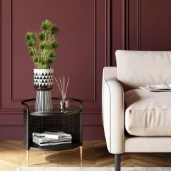 KARE Design Tische-Beistelltisch Fence O45Cm