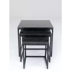 KARE Design Tische-Beistelltisch Key West Schwarz (3/Set)