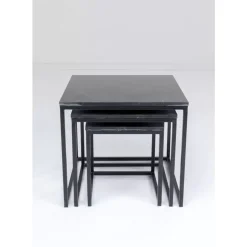 KARE Design Tische-Beistelltisch Key West Schwarz (3/Set)