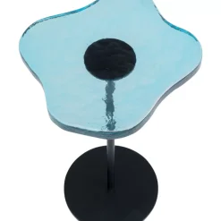 KARE Design Tische-Beistelltisch Lava Blau O30Cm