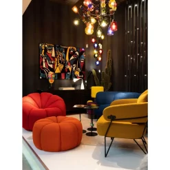 KARE Design Tische-Beistelltisch Lava Rot O30Cm