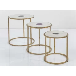 KARE Design Tische-Beistelltisch Limbo (3/Set) O45Cm