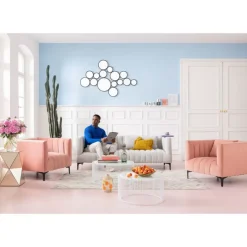 KARE Design Tische-Beistelltisch Luxury Triangle Champagne