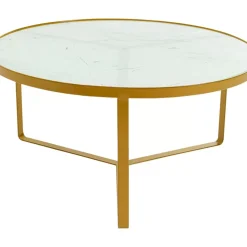 KARE Design Tische-Beistelltisch Marble Gold O55