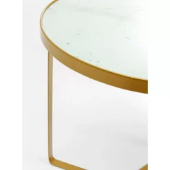 KARE Design Tische-Beistelltisch Marble Gold O45