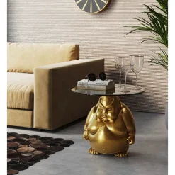 KARE Design Tische-Beistelltisch Monk Gold O54Cm