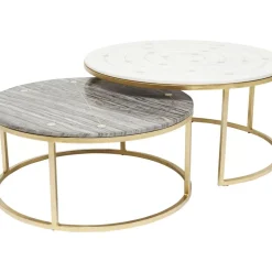 KARE Design Tische-Beistelltisch Mystic Round (2/Set) O90Cm