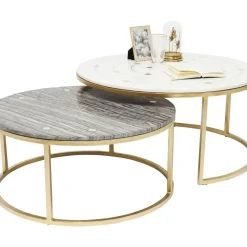 KARE Design Tische-Beistelltisch Mystic Round (2/Set) O90Cm