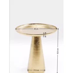 KARE Design Tische-Beistelltisch Plateau Uno Messing O45Cm