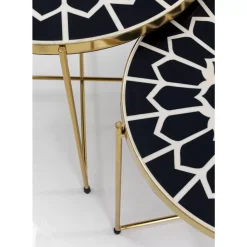 KARE Design Tische-Beistelltisch Priya Schwarz (2/Set)