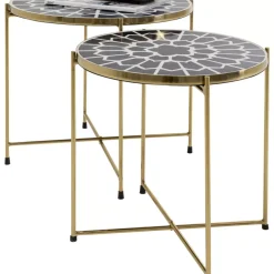 KARE Design Tische-Beistelltisch Priya Schwarz (2/Set)