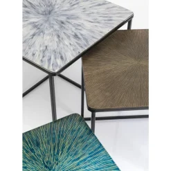 KARE Design Tische-Beistelltisch Ray Square (3/Set)