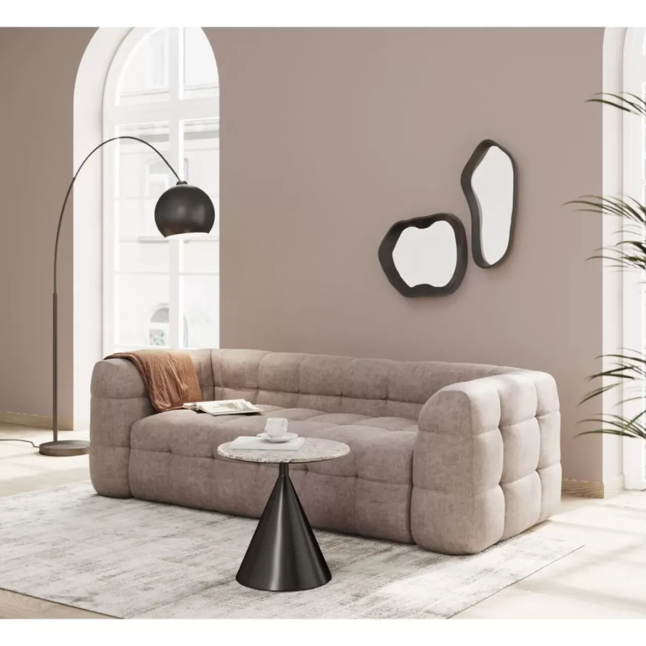 KARE Design Tische-Beistelltisch Rita Schwarz O50Cm