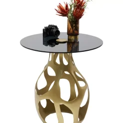 KARE Design Tische-Beistelltisch Volcano Gold O60Cm